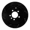 633-11010L Drilled/Slotted Brake Rotor [Black], 2005-2016 Land Rover, Position: Rear Left - image 1