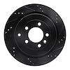 633-11010R Drilled/Slotted Brake Rotor [Black], 2005-2016 Land Rover, Position: Rear Right - image 1