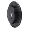 633-11010R Drilled/Slotted Brake Rotor [Black], 2005-2016 Land Rover, Position: Rear Right - image 2
