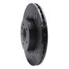 633-11011R Drilled/Slotted Brake Rotor [Black], 2006-2017 Land Rover, Position: Front Right - image 2