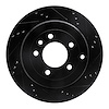 633-11012R Drilled/Slotted Brake Rotor [Black], 2005-2007 Land Rover, Position: Rear Right - image 1