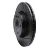 633-11013R Drilled/Slotted Brake Rotor [Black], 2005-2007 Land Rover, Position: Front Right - image 2