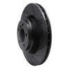 633-11014R Drilled/Slotted Brake Rotor [Black], 2006-2012 Land Rover, Position: Front Right - image 2