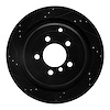 633-11016L Drilled/Slotted Brake Rotor [Black], 2006-2012 Land Rover, Position: Rear Left - image 1