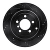 633-11016R Drilled/Slotted Brake Rotor [Black], 2006-2012 Land Rover, Position: Rear Right - image 1
