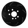 633-11017L Drilled/Slotted Brake Rotor [Black], 2008-2012 Land Rover, Position: Rear Left - image 1