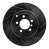 633-11018R Drilled/Slotted Brake Rotor [Black], 2010-2012 Land Rover, Position: Rear Right - image 1