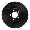 633-11019R Drilled/Slotted Brake Rotor [Black], 2010-2012 Land Rover, Position: Front Right - image 1