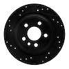 633-11022L Drilled/Slotted Brake Rotor [Black], 2009-2015 Multiple Makes/Models, Position: Rear Left - image 1