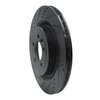 633-11023L Drilled/Slotted Brake Rotor [Black], Fits Select Land Rover, Position: Rear Left - image 2