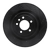 633-11023R Drilled/Slotted Brake Rotor [Black], Fits Select Land Rover, Position: Rear Right - image 1