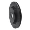 633-11023R Drilled/Slotted Brake Rotor [Black], Fits Select Land Rover, Position: Rear Right - image 2
