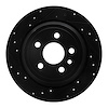 633-11024L Drilled/Slotted Brake Rotor [Black], 2013-2015 Land Rover, Position: Rear Left - image 1