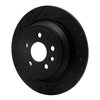 633-11024L Drilled/Slotted Brake Rotor [Black], 2013-2015 Land Rover, Position: Rear Left - image 2