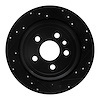 633-11024R Drilled/Slotted Brake Rotor [Black], 2013-2015 Land Rover, Position: Rear Right - image 1