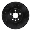633-11025R Drilled/Slotted Brake Rotor [Black], 2015-2019 Multiple Makes/Models, Position: Front Right - image 1