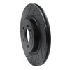 633-11026L Drilled/Slotted Brake Rotor [Black], Fits Select Land Rover, Position: Rear Left - image 2
