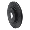 633-11026R Drilled/Slotted Brake Rotor [Black], Fits Select Land Rover, Position: Rear Right - image 2