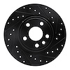 633-11027R Drilled/Slotted Brake Rotor [Black], 2015-2020 Multiple Makes/Models, Position: Rear Right