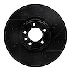 633-11029R Drilled/Slotted Brake Rotor [Black], Fits Select Land Rover, Position: Front Right - image 1