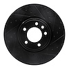 633-11030R Drilled/Slotted Brake Rotor [Black], 2018-2020 Land Rover, Position: Front Right - image 1