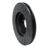 633-11030R Drilled/Slotted Brake Rotor [Black], 2018-2020 Land Rover, Position: Front Right - image 4