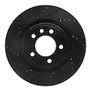 633-11031L Drilled/Slotted Brake Rotor [Black], 2018-2020 Land Rover, Position: Rear Left - image 1