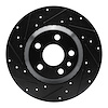 633-11034L Drilled/Slotted Brake Rotor [Black], 2020-2020 Land Rover, Position: Rear Left - image 1