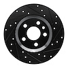633-11034R Drilled/Slotted Brake Rotor [Black], 2020-2020 Land Rover, Position: Rear Right - image 1
