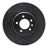 633-11036R Drilled/Slotted Brake Rotor [Black], Fits Select Land Rover, Position: Front Right - image 1