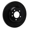 633-11037R Drilled/Slotted Brake Rotor [Black], Fits Select Land Rover, Position: Rear Right - image 2