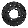 633-13001L Drilled/Slotted Brake Rotor [Black], 1985-1991 Subaru, Position: Rear Left - image 1