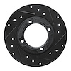 633-13001R Drilled/Slotted Brake Rotor [Black], 1985-1991 Subaru, Position: Rear Right - image 1