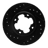 633-13002L Drilled/Slotted Brake Rotor [Black], 1987-1994 Subaru, Position: Front Left - image 1