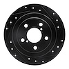 633-13008R Drilled/Slotted Brake Rotor [Black], 1990-2008 GM, Position: Rear Right - image 1