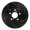 633-13009R Drilled/Slotted Brake Rotor [Black], 1990-2016 GM, Position: Front Right - image 1