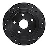 633-13012R Drilled/Slotted Brake Rotor [Black], 1992-1997 Subaru, Position: Rear Right - image 1
