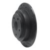 633-13012R Drilled/Slotted Brake Rotor [Black], 1992-1997 Subaru, Position: Rear Right - image 2