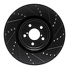 633-13014R Drilled/Slotted Brake Rotor [Black], 2003-2020 Multiple Makes/Models, Position: Front Right - image 1