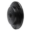 633-13015L Drilled/Slotted Brake Rotor [Black], 2003-2004 Subaru, Position: Rear Left - image 2