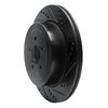 633-13015R Drilled/Slotted Brake Rotor [Black], 2003-2004 Subaru, Position: Rear Right - image 2