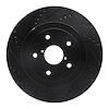 633-13017L Drilled/Slotted Brake Rotor [Black], 2005-2007 Subaru, Position: Rear Left - image 1