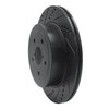 633-13017L Drilled/Slotted Brake Rotor [Black], 2005-2007 Subaru, Position: Rear Left - image 2