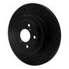 633-13019L Drilled/Slotted Brake Rotor [Black], 2005-2009 Subaru, Position: Rear Left - image 2