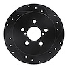 633-13020R Drilled/Slotted Brake Rotor [Black], 2005-2009 Subaru, Position: Rear Right - image 1