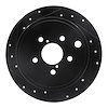 633-13021L Drilled/Slotted Brake Rotor [Black], 2008-2015 Subaru, Position: Rear Left - image 1