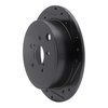 633-13021R Drilled/Slotted Brake Rotor [Black], 2008-2015 Subaru, Position: Rear Right - image 2
