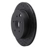 633-13022R Drilled/Slotted Brake Rotor [Black], 2008-2020 Subaru, Position: Rear Right - image 2