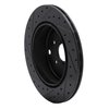 633-13022R Drilled/Slotted Brake Rotor [Black], 2008-2020 Subaru, Position: Rear Right - image 4