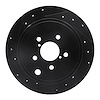 633-13023L Drilled/Slotted Brake Rotor [Black], Fits Select Multiple Makes/Models, Position: Rear Left - image 1
